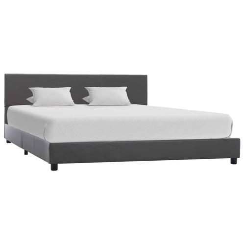 vidaXL Bedframe kunstleer grijs 120x200 cm, Huis en Inrichting, Slaapkamer | Bedden, Nieuw, Verzenden