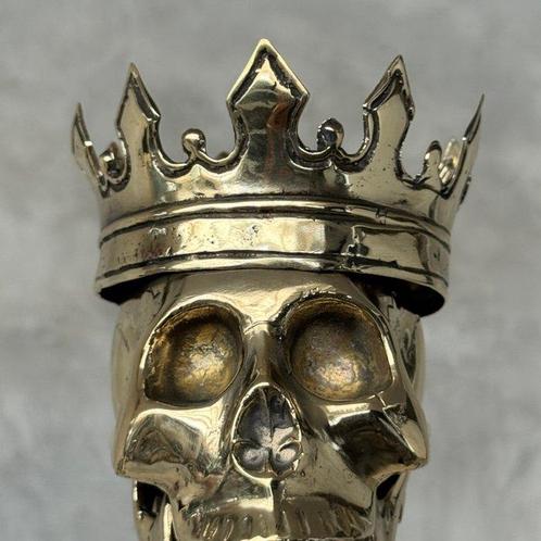 Sculpture, Bronze Statue of A King George Skull - 20 cm -, Antiek en Kunst, Kunst | Designobjecten