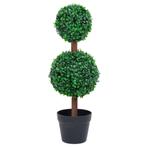 vidaXL Kunstplant met pot buxus bolvorming 60 cm groen, Maison & Meubles, Accessoires pour la Maison | Plantes & Fleurs artificielles