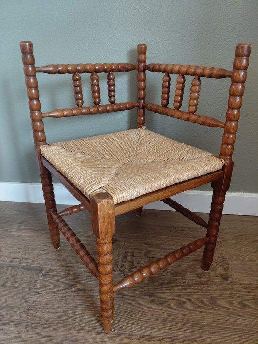 Chaise - Bois, Riet - Bobbin tourné, chaise dangle., Antiek en Kunst, Curiosa en Brocante