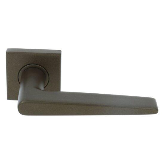 Deurkruk Wig op geveerd vierkant rozet brons, Bricolage & Construction, Serrurerie de bâtiment & Dispositif de fermeture, Enlèvement ou Envoi