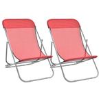 Strandstoelen Rood - Retour Deal! 55% Korting, Tuin en Terras, Verzenden, Nieuw, Textileen