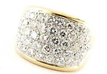 Bague - 18 carats Or blanc, Or jaune - 3.81ct. tw. Diamant