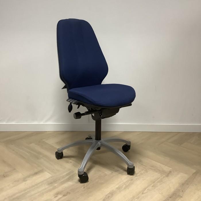 RH Logic 400/300 bureaustoel (extra hoog) , blauw - zwrt, Huis en Inrichting, Bureaustoelen, Bureaustoel, Blauw, Gebruikt, Ergonomisch