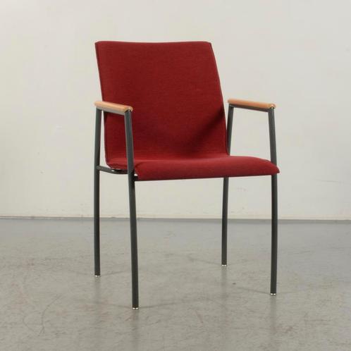Vergaderstoel Frontseat - Rood - 4-poot onderstel, Huis en Inrichting, Stoelen, Gebruikt, Ophalen of Verzenden