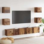 vidaXL TV Kast 6 pcs Bruin 200 x 30 x 30 cm Bewerkt hout, Verzenden, Nieuw