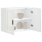 vidaXL Keukenbovenkast Porto bewerkt hout hoogglans wit, Verzenden, Nieuw