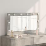 vidaXL Make-up Spiegel met LED-verlichting Betongrijs, Huis en Inrichting, Woonaccessoires | Spiegels, Verzenden, Nieuw