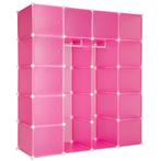 Kast Anita 147x47x183cm - pink, Huis en Inrichting, Nieuw, Verzenden
