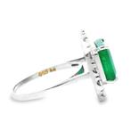 Ring Platina - 5.64ct. tw. Smaragd - Diamant, Handtassen en Accessoires, Ringen, Nieuw