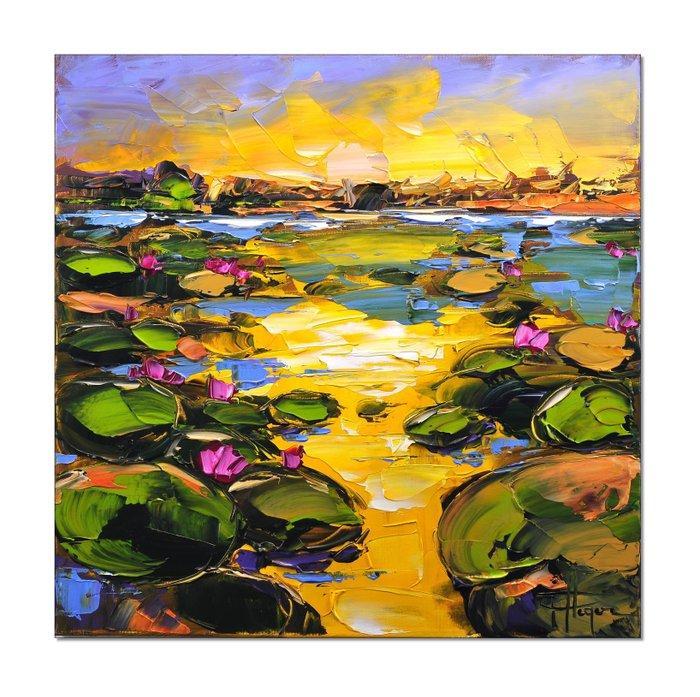 Olivier Pfleger - Mandrafina  Un soir sur létang aux, Antiquités & Art, Art | Objets design