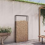 vidaXL Haardhoutrek 110x28x214 cm staal matzwart, Verzenden