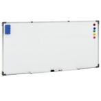 vidaXL Whiteboard magnetisch 110x60 cm staal wit, Verzenden