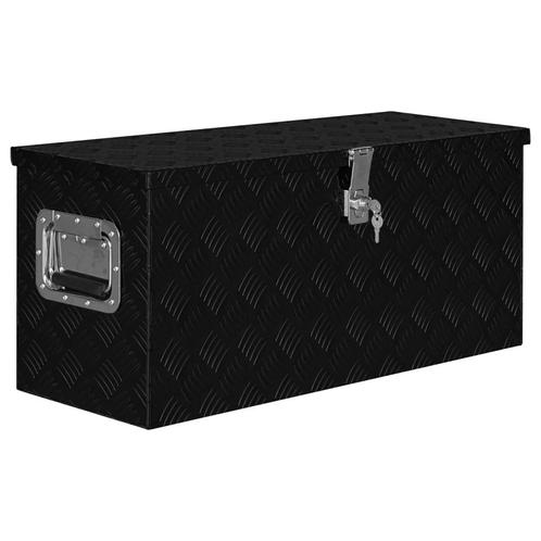 vidaXL Aluminium kist 80x30x35 cm zwart, Doe-het-zelf en Bouw, Gereedschapskisten, Nieuw, Verzenden
