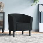 vidaXL Chaise cabriolet noir velours, Maison & Meubles, Verzenden, Neuf