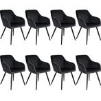 tectake Eetkamerstoel Marilyn fluweellook, zwarte stoelpoten, Huis en Inrichting, Stoelen, Verzenden, Nieuw