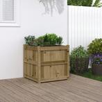 vidaXL Plantenbak 60x60x60 cm geïmpregneerd grenenhout, Tuin en Terras, Verzenden, Nieuw