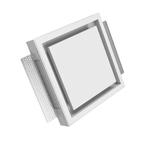 Ergovent instucbaar frameloos ventilatieventiel vierkant 125, Doe-het-zelf en Bouw, Verzenden, Nieuw