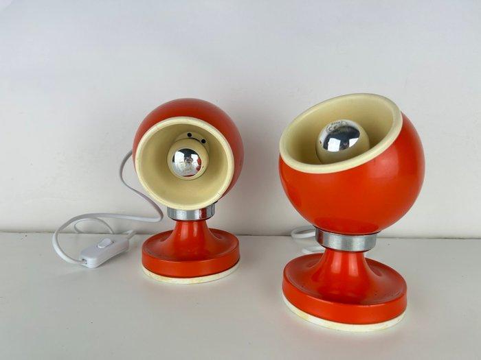 Lamp (2) - Cromate Eyeball lampen uit de Space Age jaren, Antiek en Kunst, Antiek | Verlichting