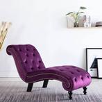 vidaXL Chaise longue fluweel paars, Maison & Meubles, Canapés | Sofas & Chaises Longues, Verzenden
