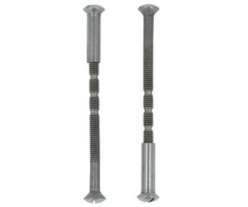Patentbouten met huls M4x65 lenskop rvs gepolijst, Klink of Kruk