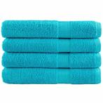 vidaXL Saunadoeken SOLUND 4 st 600 g/m² 80x200 cm turquoise, Huis en Inrichting, Verzenden, Nieuw