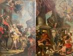 Ecole italienne (XVII) - Paire de tableaux - Martyre des, Antiek en Kunst, Kunst | Schilderijen | Klassiek