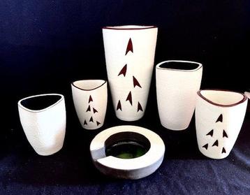 Potterie Ravelli - Jaap Ravelli - Vase  - Grès - Six vases -