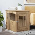 vidaXL Hondenbench 55x75x65 cm bewerkt hout artisanaal, Dieren en Toebehoren, Hondenhokken, Verzenden, Nieuw