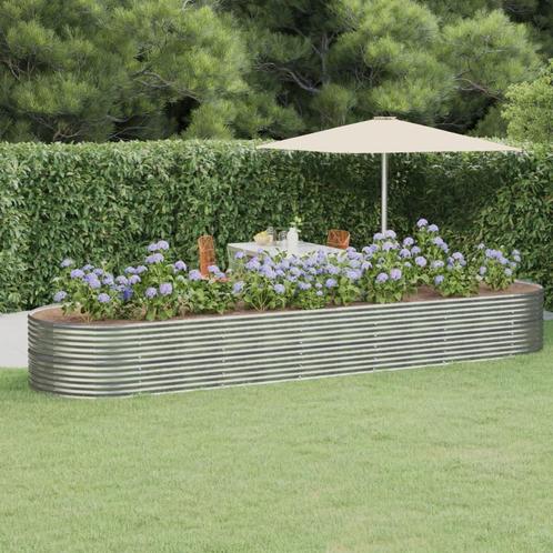 vidaXL Plantenbak 510x140x68 cm gepoedercoat staal, Tuin en Terras, Bloempotten, Nieuw, Verzenden