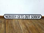 Reclamebord - Niemand komt eruit - 97cm - Hout, Antiek en Kunst