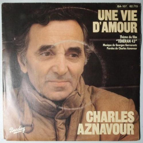 Charles Aznavour - Une vie damour - Single, Cd's en Dvd's, Vinyl Singles, Single, Gebruikt, 7 inch, Pop