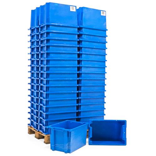 Stapelbak kunststof  L: 600, B: 400, H: 350 (mm) blauw, Bricolage & Construction, Casiers & Boîtes, Enlèvement ou Envoi