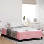 vidaXL Boxspringbed met matras Roze 120 x 200 cm Fluweel, Huis en Inrichting, Verzenden, Nieuw