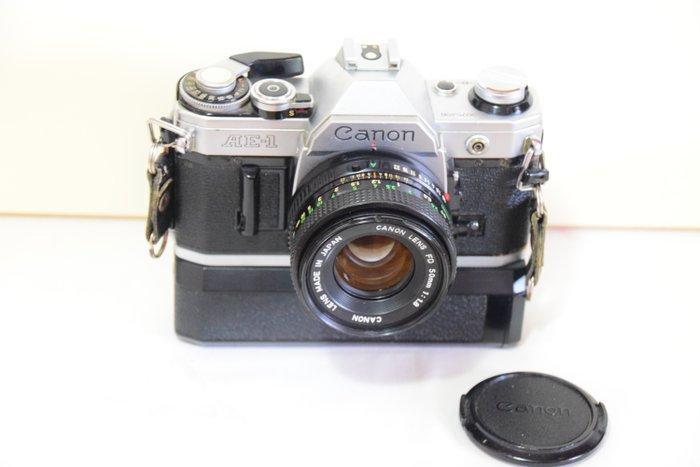 Canon AE-1 + FD 1,8/50mm + Winder | Analoge camera, Audio, Tv en Foto, Fotocamera's Analoog