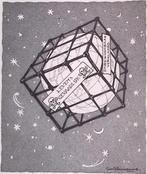 De waanzinnig geworden planeet op spotprent (lijst optie), Verzenden