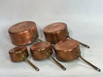 Ensemble de casseroles (5) - ensemble de casseroles - Cuivre, Antiquités & Art