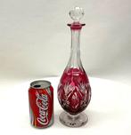 Antieke VSL karaf in rood geslepen kristal - Décanteur -, Antiek en Kunst