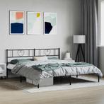 vidaXL Bedframe met hoofdbord metaal zwart 180x200 cm, Huis en Inrichting, Slaapkamer | Bedden, Verzenden, Nieuw