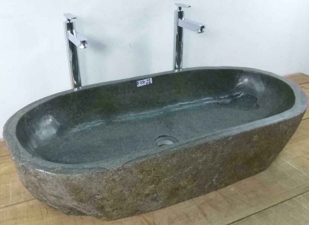 ② waskom natuursteen trog, langwerpige wasbak, tweepersoons Salle de bain | Meubles de de bain —