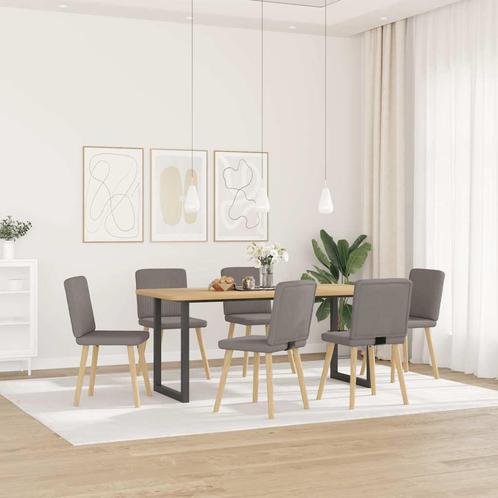 vidaXL Eetkamerstoelen 6 st stof taupe, Huis en Inrichting, Stoelen, Nieuw, Verzenden