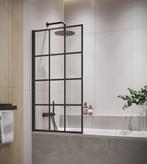 Badwand Riad 80 x 140 cm Zwart Badscherm Draaibaar 5 mm, Verzenden, Nieuw