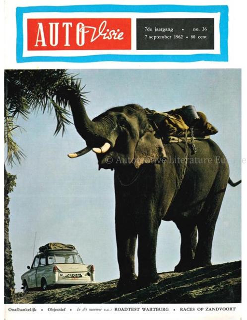 1962 AUTOVISIE MAGAZINE 36 NEDERLANDS, Livres, Autos | Brochures & Magazines