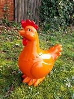 Beeld, garden statue orange chicken - 42 cm - polyresin, Antiek en Kunst, Curiosa en Brocante