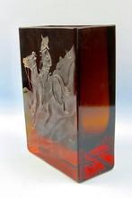 Boheems glas - 3.2 kg. - Makar - Vase - Verre - Massif,, Antiek en Kunst