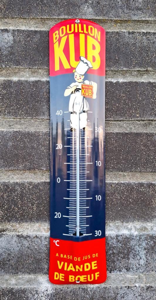 Emaille thermometer Kub Bouillon, Verzamelen, Merken en Reclamevoorwerpen, Verzenden