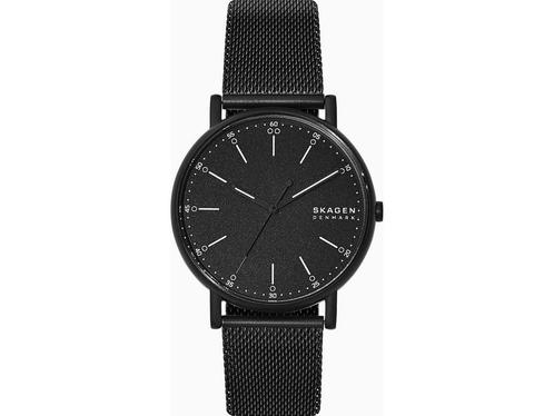 Skagen Signatur SKW6579 - Herenhorloge 40 mm - Zwarte stalen, Huis en Inrichting, Woonaccessoires | Overige, Nieuw, Verzenden