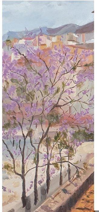 Wilczynski - Alcazaba de Málaga al atardecer, Antiek en Kunst, Kunst | Schilderijen | Modern