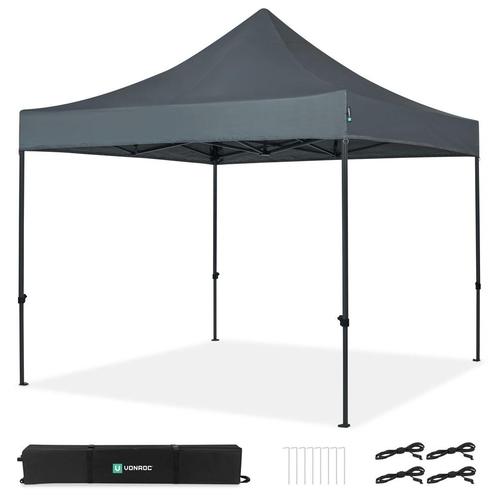 Partytent - 3x3m - Premium easy-up Partytent | Grijs, Tuin en Terras, Partytenten, Nieuw, Verzenden
