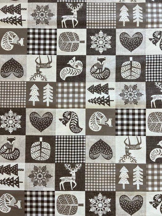 Tiroolse stof met kerstdecoratie - Textiel - 280 cm - 250 cm, Diversen, Kerst